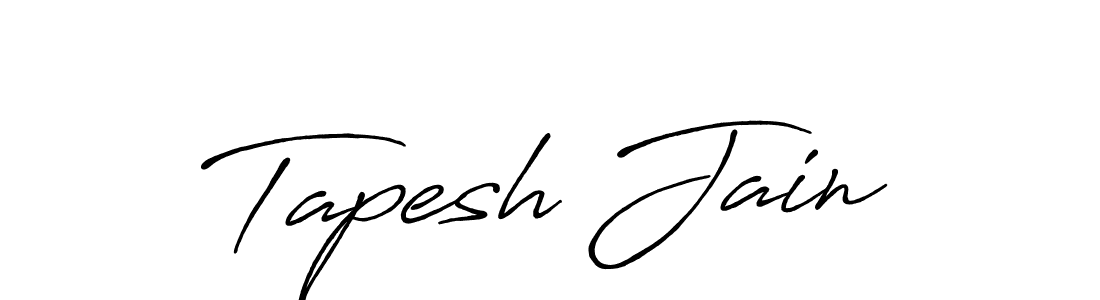 Create a beautiful signature design for name Tapesh Jain. With this signature (Antro_Vectra_Bolder) fonts, you can make a handwritten signature for free. Tapesh Jain signature style 7 images and pictures png