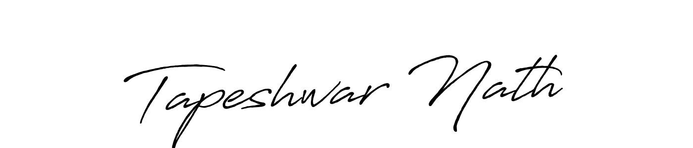 How to make Tapeshwar Nath name signature. Use Antro_Vectra_Bolder style for creating short signs online. This is the latest handwritten sign. Tapeshwar Nath signature style 7 images and pictures png