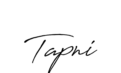 Tapni stylish signature style. Best Handwritten Sign (Antro_Vectra_Bolder) for my name. Handwritten Signature Collection Ideas for my name Tapni. Tapni signature style 7 images and pictures png
