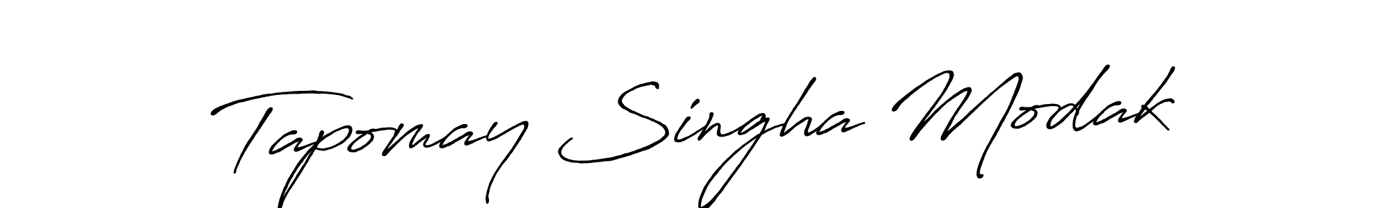 The best way (Antro_Vectra_Bolder) to make a short signature is to pick only two or three words in your name. The name Tapomay Singha Modak include a total of six letters. For converting this name. Tapomay Singha Modak signature style 7 images and pictures png