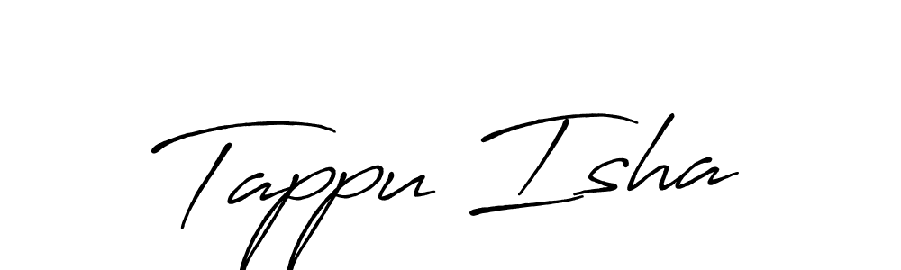 if you are searching for the best signature style for your name Tappu Isha. so please give up your signature search. here we have designed multiple signature styles  using Antro_Vectra_Bolder. Tappu Isha signature style 7 images and pictures png