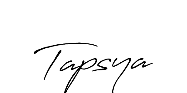 Tapsya stylish signature style. Best Handwritten Sign (Antro_Vectra_Bolder) for my name. Handwritten Signature Collection Ideas for my name Tapsya. Tapsya signature style 7 images and pictures png