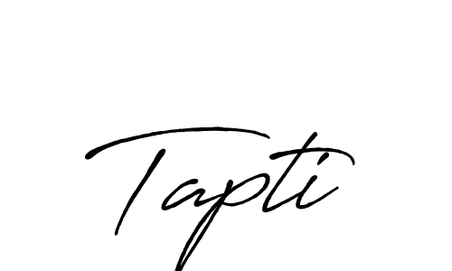 How to make Tapti name signature. Use Antro_Vectra_Bolder style for creating short signs online. This is the latest handwritten sign. Tapti signature style 7 images and pictures png