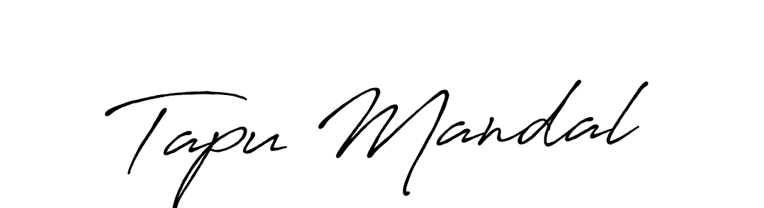 Create a beautiful signature design for name Tapu Mandal. With this signature (Antro_Vectra_Bolder) fonts, you can make a handwritten signature for free. Tapu Mandal signature style 7 images and pictures png