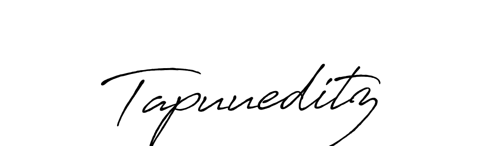 Use a signature maker to create a handwritten signature online. With this signature software, you can design (Antro_Vectra_Bolder) your own signature for name Tapuueditz. Tapuueditz signature style 7 images and pictures png