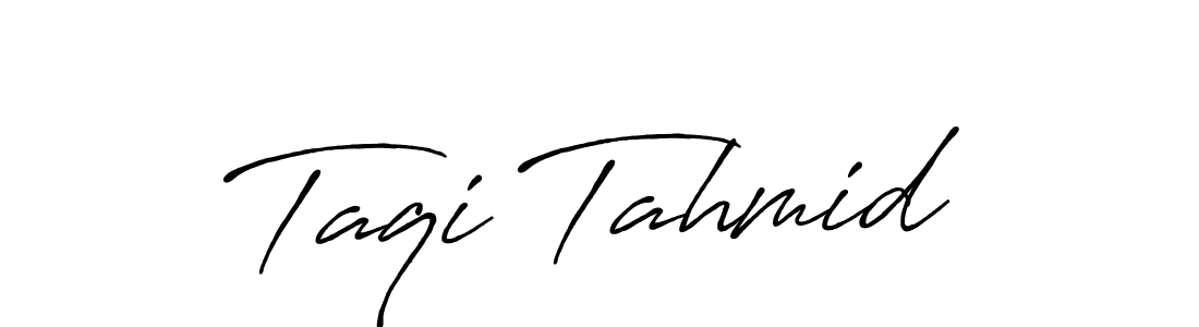 Design your own signature with our free online signature maker. With this signature software, you can create a handwritten (Antro_Vectra_Bolder) signature for name Taqi Tahmid. Taqi Tahmid signature style 7 images and pictures png