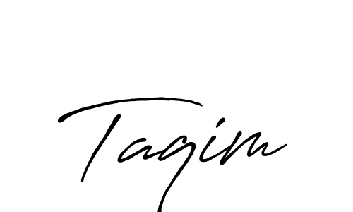 Create a beautiful signature design for name Taqim. With this signature (Antro_Vectra_Bolder) fonts, you can make a handwritten signature for free. Taqim signature style 7 images and pictures png