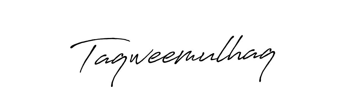 Use a signature maker to create a handwritten signature online. With this signature software, you can design (Antro_Vectra_Bolder) your own signature for name Taqweemulhaq. Taqweemulhaq signature style 7 images and pictures png