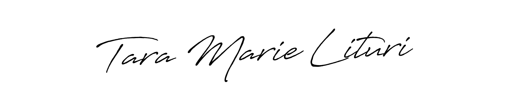 Design your own signature with our free online signature maker. With this signature software, you can create a handwritten (Antro_Vectra_Bolder) signature for name Tara Marie Lituri. Tara Marie Lituri signature style 7 images and pictures png