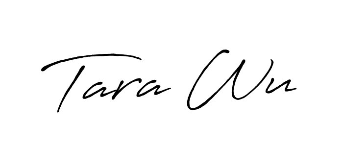 How to make Tara Wu name signature. Use Antro_Vectra_Bolder style for creating short signs online. This is the latest handwritten sign. Tara Wu signature style 7 images and pictures png