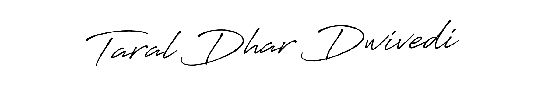 How to make Taral Dhar Dwivedi name signature. Use Antro_Vectra_Bolder style for creating short signs online. This is the latest handwritten sign. Taral Dhar Dwivedi signature style 7 images and pictures png