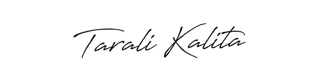 Create a beautiful signature design for name Tarali Kalita. With this signature (Antro_Vectra_Bolder) fonts, you can make a handwritten signature for free. Tarali Kalita signature style 7 images and pictures png