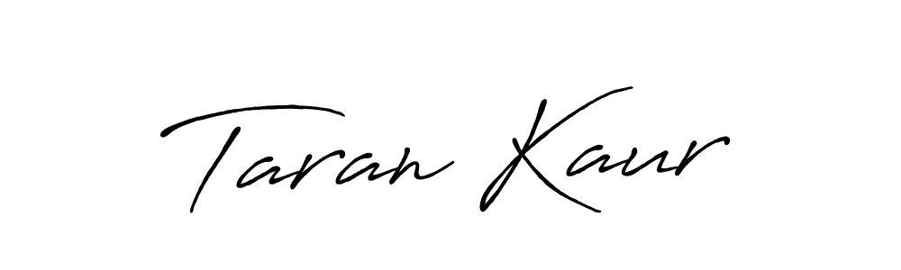 Taran Kaur stylish signature style. Best Handwritten Sign (Antro_Vectra_Bolder) for my name. Handwritten Signature Collection Ideas for my name Taran Kaur. Taran Kaur signature style 7 images and pictures png