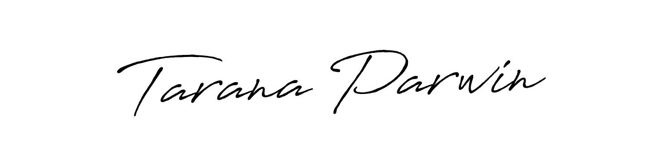 How to make Tarana Parwin name signature. Use Antro_Vectra_Bolder style for creating short signs online. This is the latest handwritten sign. Tarana Parwin signature style 7 images and pictures png