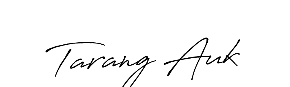 How to make Tarang Auk name signature. Use Antro_Vectra_Bolder style for creating short signs online. This is the latest handwritten sign. Tarang Auk signature style 7 images and pictures png