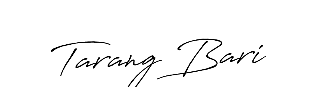 Tarang Bari stylish signature style. Best Handwritten Sign (Antro_Vectra_Bolder) for my name. Handwritten Signature Collection Ideas for my name Tarang Bari. Tarang Bari signature style 7 images and pictures png