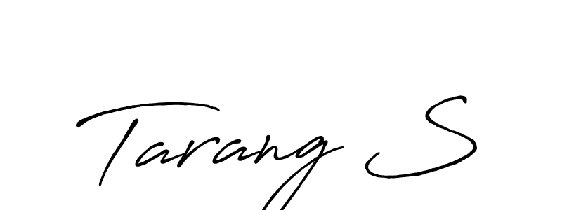 How to make Tarang S signature? Antro_Vectra_Bolder is a professional autograph style. Create handwritten signature for Tarang S name. Tarang S signature style 7 images and pictures png