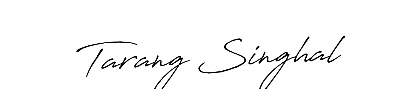 Antro_Vectra_Bolder is a professional signature style that is perfect for those who want to add a touch of class to their signature. It is also a great choice for those who want to make their signature more unique. Get Tarang Singhal name to fancy signature for free. Tarang Singhal signature style 7 images and pictures png