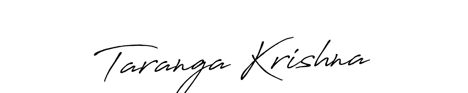 Make a beautiful signature design for name Taranga Krishna. With this signature (Antro_Vectra_Bolder) style, you can create a handwritten signature for free. Taranga Krishna signature style 7 images and pictures png