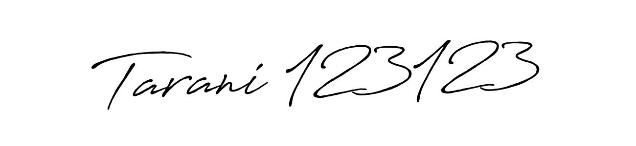 Similarly Antro_Vectra_Bolder is the best handwritten signature design. Signature creator online .You can use it as an online autograph creator for name Tarani 123123. Tarani 123123 signature style 7 images and pictures png