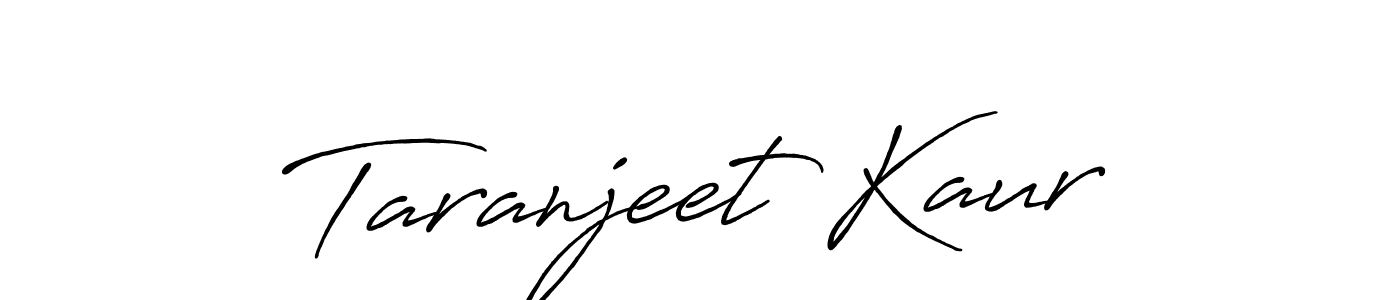 Design your own signature with our free online signature maker. With this signature software, you can create a handwritten (Antro_Vectra_Bolder) signature for name Taranjeet Kaur. Taranjeet Kaur signature style 7 images and pictures png