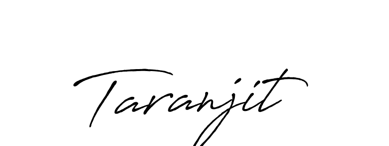 Create a beautiful signature design for name Taranjit. With this signature (Antro_Vectra_Bolder) fonts, you can make a handwritten signature for free. Taranjit signature style 7 images and pictures png