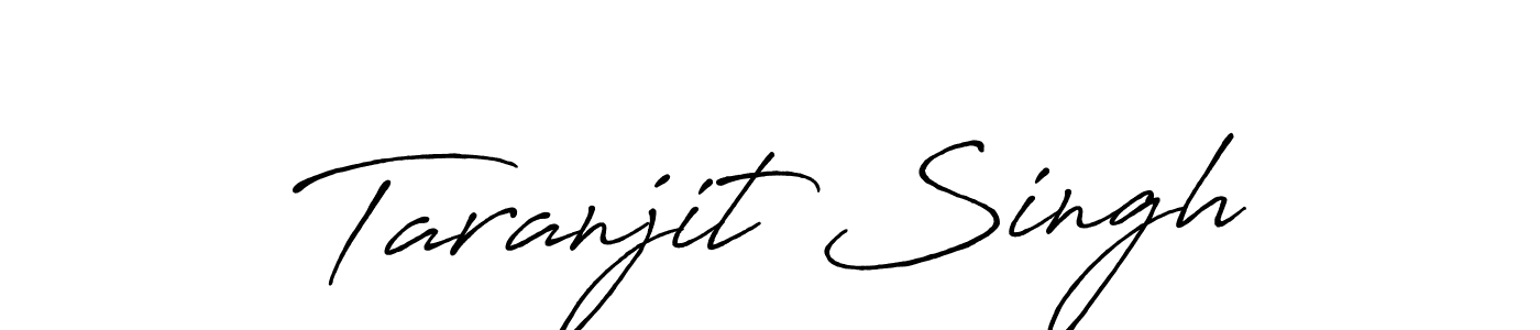 Make a beautiful signature design for name Taranjit Singh. With this signature (Antro_Vectra_Bolder) style, you can create a handwritten signature for free. Taranjit Singh signature style 7 images and pictures png