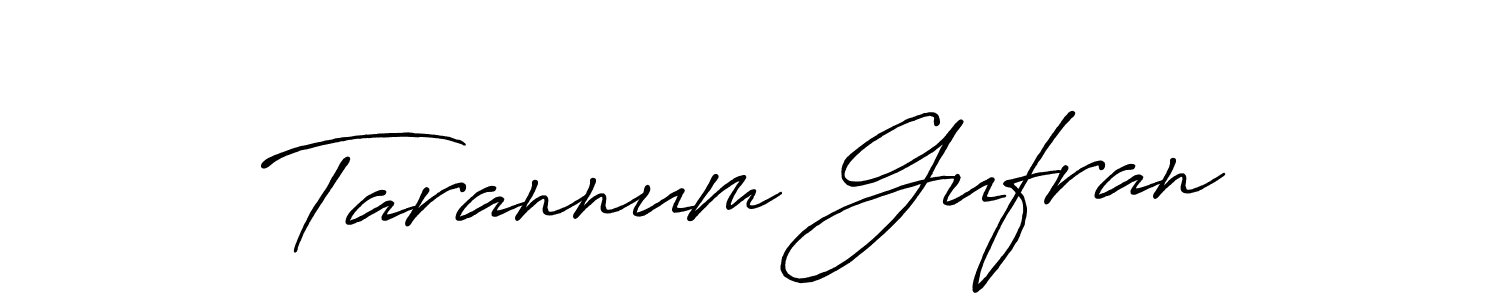 Antro_Vectra_Bolder is a professional signature style that is perfect for those who want to add a touch of class to their signature. It is also a great choice for those who want to make their signature more unique. Get Tarannum Gufran name to fancy signature for free. Tarannum Gufran signature style 7 images and pictures png