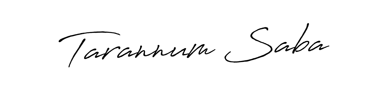 Use a signature maker to create a handwritten signature online. With this signature software, you can design (Antro_Vectra_Bolder) your own signature for name Tarannum Saba. Tarannum Saba signature style 7 images and pictures png