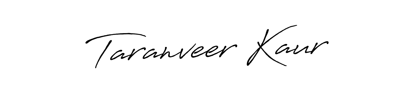 Design your own signature with our free online signature maker. With this signature software, you can create a handwritten (Antro_Vectra_Bolder) signature for name Taranveer Kaur. Taranveer Kaur signature style 7 images and pictures png