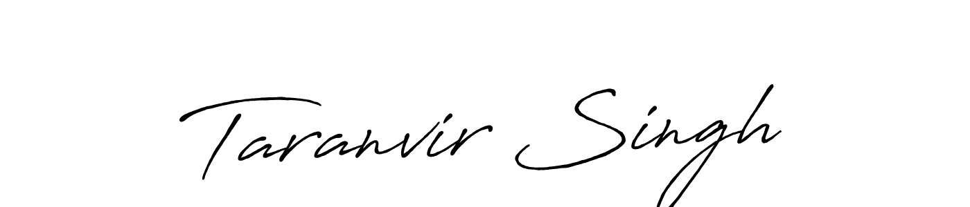 Create a beautiful signature design for name Taranvir Singh. With this signature (Antro_Vectra_Bolder) fonts, you can make a handwritten signature for free. Taranvir Singh signature style 7 images and pictures png