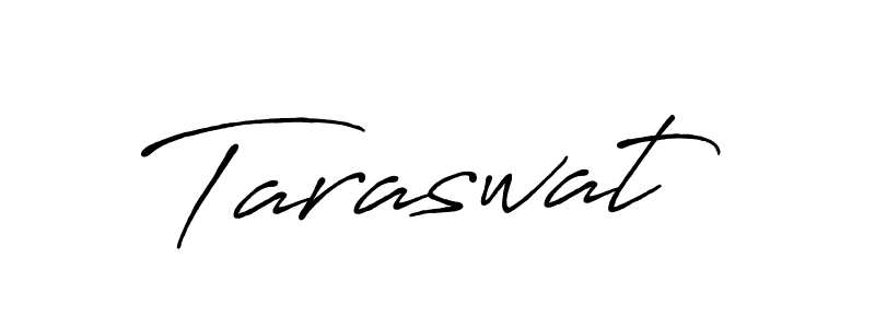 Use a signature maker to create a handwritten signature online. With this signature software, you can design (Antro_Vectra_Bolder) your own signature for name Taraswat. Taraswat signature style 7 images and pictures png