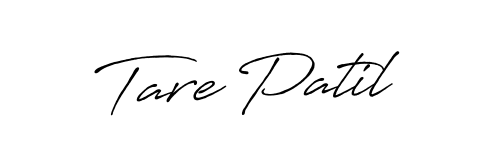 Create a beautiful signature design for name Tare Patil. With this signature (Antro_Vectra_Bolder) fonts, you can make a handwritten signature for free. Tare Patil signature style 7 images and pictures png