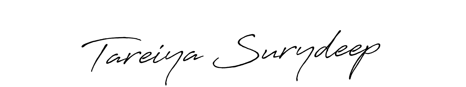 Use a signature maker to create a handwritten signature online. With this signature software, you can design (Antro_Vectra_Bolder) your own signature for name Tareiya Surydeep. Tareiya Surydeep signature style 7 images and pictures png