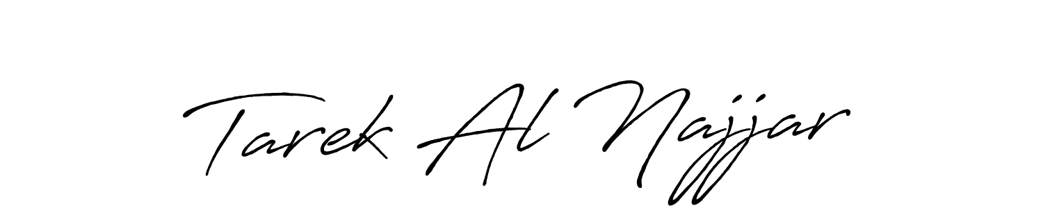 You should practise on your own different ways (Antro_Vectra_Bolder) to write your name (Tarek Al Najjar) in signature. don't let someone else do it for you. Tarek Al Najjar signature style 7 images and pictures png