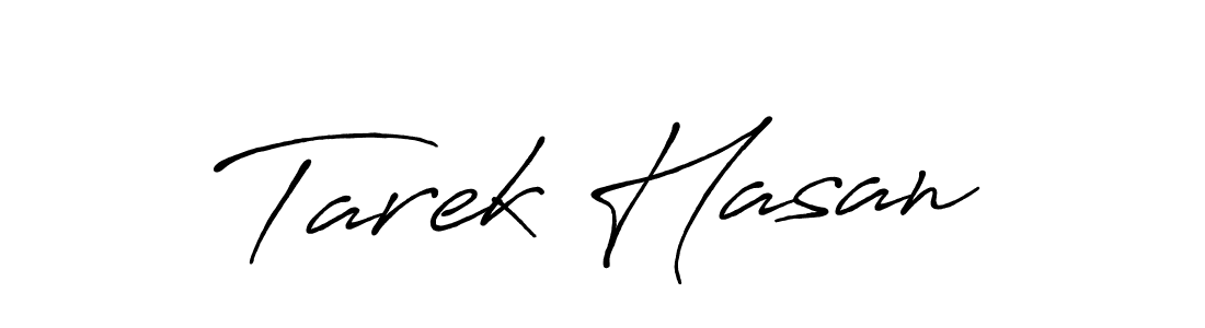 How to make Tarek Hasan name signature. Use Antro_Vectra_Bolder style for creating short signs online. This is the latest handwritten sign. Tarek Hasan signature style 7 images and pictures png