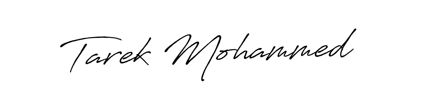 Create a beautiful signature design for name Tarek Mohammed. With this signature (Antro_Vectra_Bolder) fonts, you can make a handwritten signature for free. Tarek Mohammed signature style 7 images and pictures png