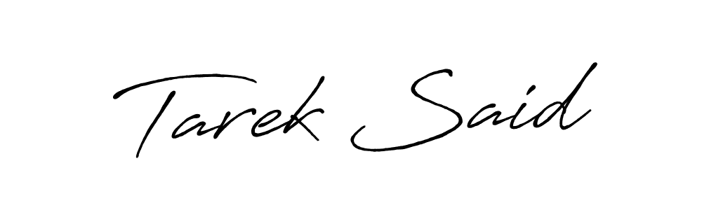 Similarly Antro_Vectra_Bolder is the best handwritten signature design. Signature creator online .You can use it as an online autograph creator for name Tarek Said. Tarek Said signature style 7 images and pictures png