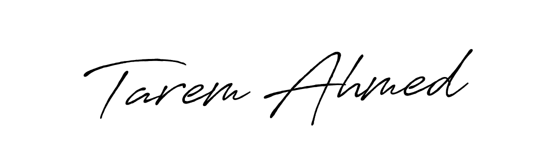 Also You can easily find your signature by using the search form. We will create Tarem Ahmed name handwritten signature images for you free of cost using Antro_Vectra_Bolder sign style. Tarem Ahmed signature style 7 images and pictures png