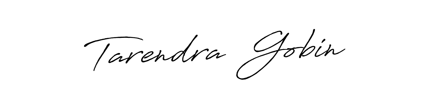 Similarly Antro_Vectra_Bolder is the best handwritten signature design. Signature creator online .You can use it as an online autograph creator for name Tarendra  Gobin. Tarendra  Gobin signature style 7 images and pictures png