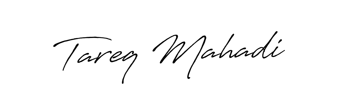 Similarly Antro_Vectra_Bolder is the best handwritten signature design. Signature creator online .You can use it as an online autograph creator for name Tareq Mahadi. Tareq Mahadi signature style 7 images and pictures png