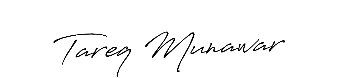 Tareq Munawar stylish signature style. Best Handwritten Sign (Antro_Vectra_Bolder) for my name. Handwritten Signature Collection Ideas for my name Tareq Munawar. Tareq Munawar signature style 7 images and pictures png