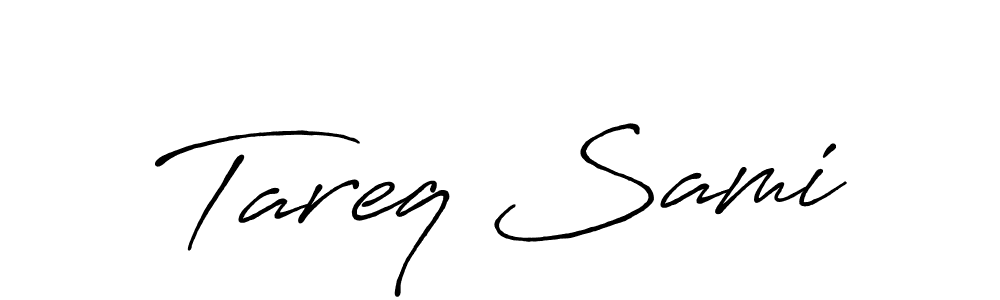 Make a beautiful signature design for name Tareq Sami. With this signature (Antro_Vectra_Bolder) style, you can create a handwritten signature for free. Tareq Sami signature style 7 images and pictures png
