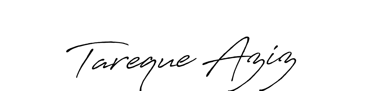 Design your own signature with our free online signature maker. With this signature software, you can create a handwritten (Antro_Vectra_Bolder) signature for name Tareque Aziz. Tareque Aziz signature style 7 images and pictures png