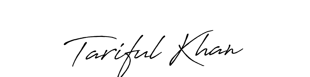 Also You can easily find your signature by using the search form. We will create Tariful Khan name handwritten signature images for you free of cost using Antro_Vectra_Bolder sign style. Tariful Khan signature style 7 images and pictures png