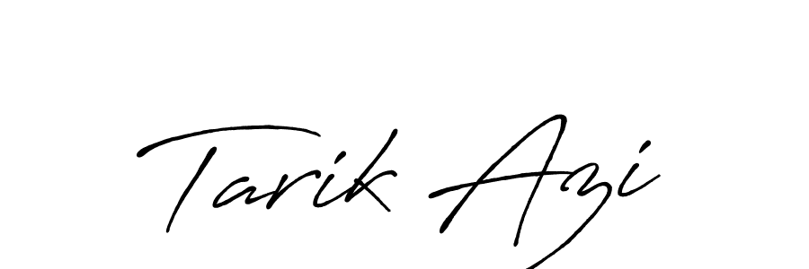 Make a beautiful signature design for name Tarik Azi. With this signature (Antro_Vectra_Bolder) style, you can create a handwritten signature for free. Tarik Azi signature style 7 images and pictures png