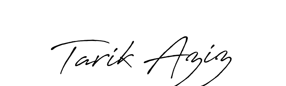 Create a beautiful signature design for name Tarik Aziz. With this signature (Antro_Vectra_Bolder) fonts, you can make a handwritten signature for free. Tarik Aziz signature style 7 images and pictures png