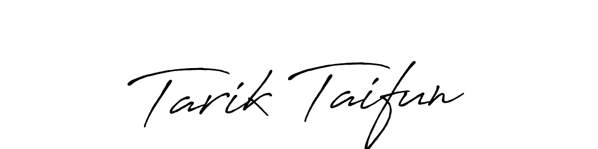 Create a beautiful signature design for name Tarik Taifun. With this signature (Antro_Vectra_Bolder) fonts, you can make a handwritten signature for free. Tarik Taifun signature style 7 images and pictures png