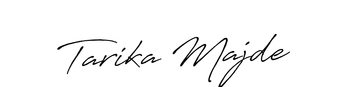 Use a signature maker to create a handwritten signature online. With this signature software, you can design (Antro_Vectra_Bolder) your own signature for name Tarika Majde. Tarika Majde signature style 7 images and pictures png