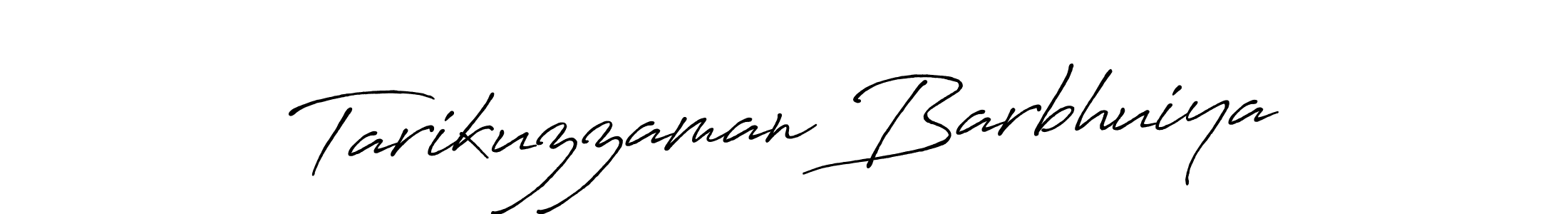 Create a beautiful signature design for name Tarikuzzaman Barbhuiya. With this signature (Antro_Vectra_Bolder) fonts, you can make a handwritten signature for free. Tarikuzzaman Barbhuiya signature style 7 images and pictures png